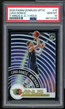 Luka Doncic Card 2020-21 Panini Donruss Optic T-Minus 3 2 1-Holo #10 PSA 10