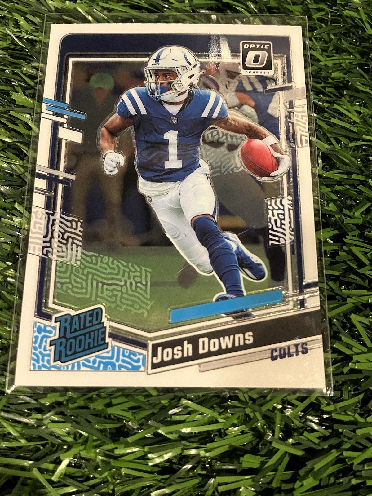 2023 Panini Donruss Optic - Rated Rookie Blue Scope Prizm #248 Josh Downs (RC)