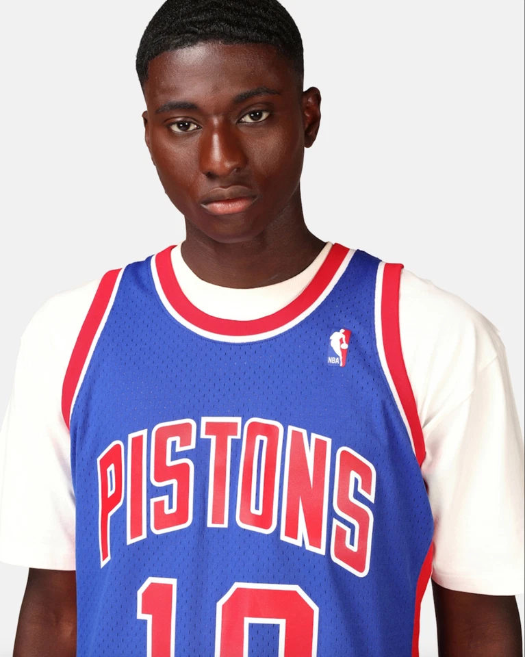 100% Authentic Dennis Rodman Detroit Pistons Road Swingman Jersey Throwback - Image 4 of 4