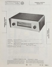 SAMS PHOTOFACT SERVICE MANUAL 350-6 HARMAN-KARDON MODEL T-10
