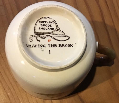 Tazza e piattino Fox Hunt Hunt Spode #4 The Find Leaping The Brook - Foto 7 di 7