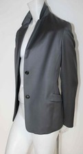 Jil Sander gray virgin wool Worcester blazer new jacket sz 42 or 10 lined