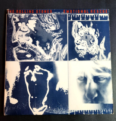 1980 THE ROLLING STONES EMOTIONAL RESCUE ORIGINAL COC-16015 STERLING W/POSTER EX