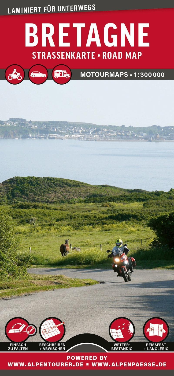 Motourmaps Bretagne Auto- Und Motorradkarte 1:300.000 | Motourmedia |