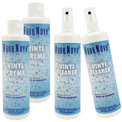 Aqua Nova 2x Vinylreiniger 2x Vinylcreme Reiniger Creme Wasserbetten Pflege 