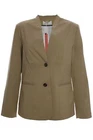 Sheego Blazer Jacket Gehrock Womens Light Brown Camel Plus Size Viscose