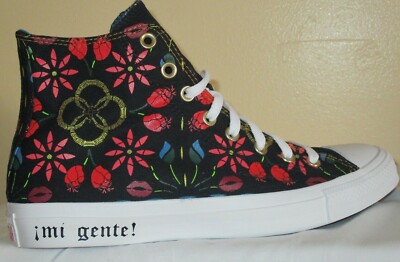 MEN'S CONVERSE CTAS HI BLACK/UNIVERSITY RED/CAPE BLUE SHOES SIZE - Main Image