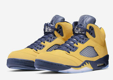 Jordan 5 White Blue Yellow Sale Online 