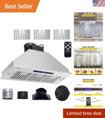 Energy-Efficient Kitchen Vent with Two-Layer Filtration & Remote Control