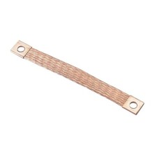 Flexible Earth Copper Braid Bond Straps - 300 x 25 x 3.5mm