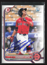 Eduardo Lopez Signed Autographed 2022 Bowman Paper Prospects #BP-134 Red Sox