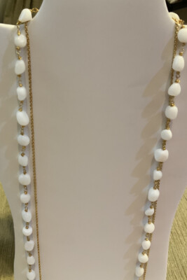 Heather Benjamin  sea  Agate Duality Necklace With Gold Chain.  K95
