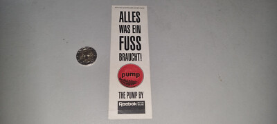 Autocollant/Sticker Vintage PUMP  2 Reebok (Rare celui qui était dans la boite)