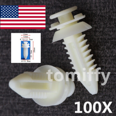 Pack 100 Door Panel Retainer Trim Clips For GM Trucks GMC Pickup 88-On ...