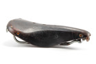 Vintage Brooks Competition leather saddle with steel rivets & rails, dark brown