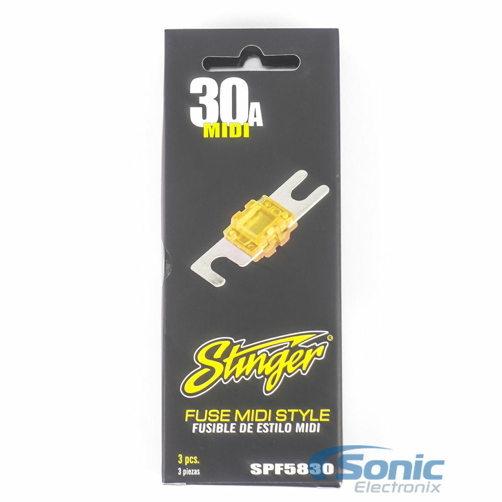 НОВЫЙ МИДИ-ПРЕДОХРАНИТЕЛЬ STINGER PLATINUM HPM SPF5830 НА 30 АМПЕР 3 УПАКОВКИ SHOC-KROME CHROME NR 3590₽
