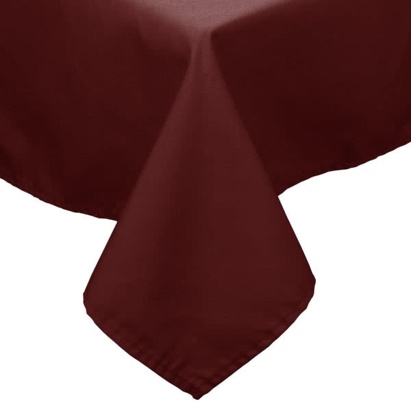 Spun Poly Royal Linen Tablecloth Rectangular In Maroon Colors Size 52