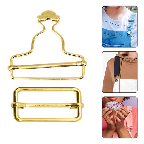 Metal Dungaree Buckle & Slider Set 35mm Clips for Braces Overalls Dressmaking - Picture 19 of 53