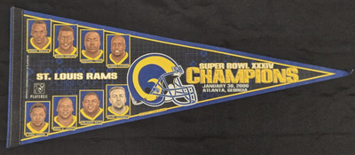 St. Louis Rams 2000 Super Bowl XXXIV Champions Team 12''X30'' Felt Pennant