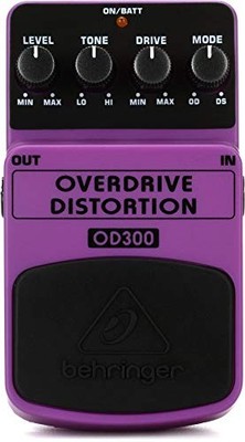 BEHRINGER OVERDRIVE/DISTORTION OD300 Distortion Effects Pedal