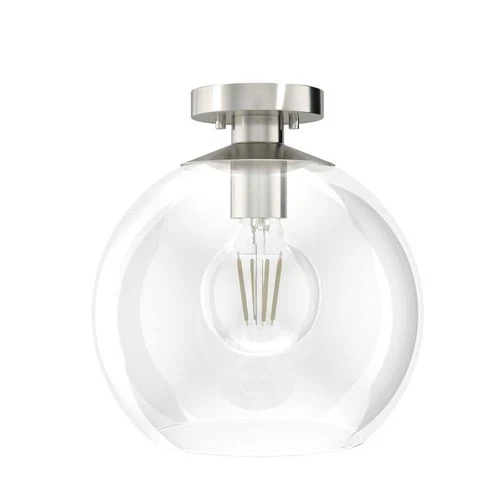 Hunter Xidane 1-Light Brushed Nickel Crystal Pendant Light w/Clear Glass Shades - Picture 8 of 9