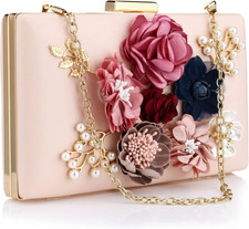 Comeon Floral Evening Bag for Women, Flower Evening Clutch Purse Elegant Banquet