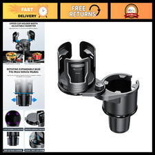 Universal Car Cup Holder Expander - Double Cup Holder Organizer With Locking Fea
