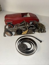 VTG Distler Mercedes Convertible Red Car WindUp Toy Made in Germany FOR REPAIR 