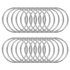 20 Pcs Dream Catcher Rings,2 Inch Macrame Hoops Rings,Silver