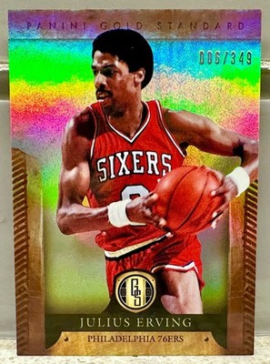 JERSEY # MATCH! 2012-13 Panini Gold Standard Julius Erving #201 HOF 6/349! 76ERS