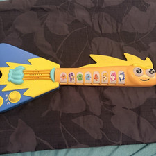 Battery Operated Baby shark Musical Toy Guitar Yellow Blue with Character 