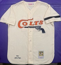 Authentic 1963 Jimmy Wynn #24 Mitchell & Ness Houston Colt 45’s Wool Jersey 44/L
