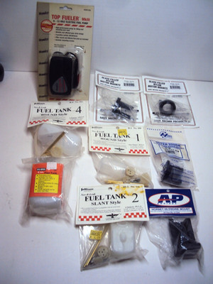 Misc. Lot Of Fuel Tanks, Mounts, Re Fueler. Sullivan, AP, Hayes, Du-Bro. NOS