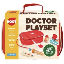 Wooden Doctor Play Set | 7pc Medical Role Play Toy | Kids Wooden Pretend Kit