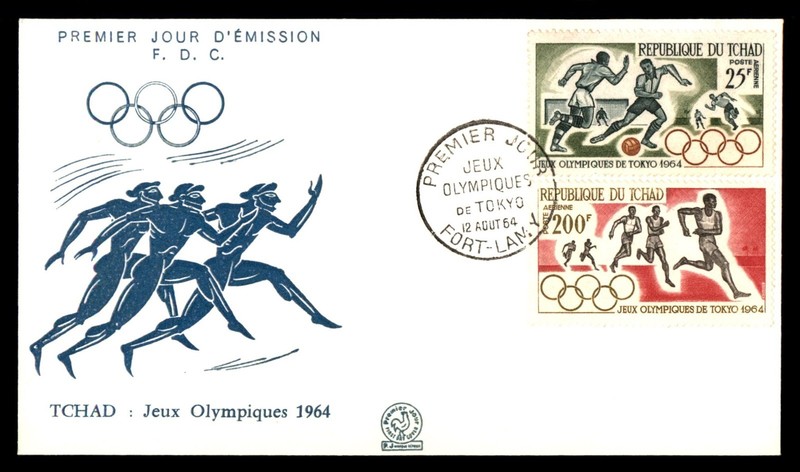 Mayfairstamps Chad FDC 1964 dual Olympics First Day Cover cca_17447
