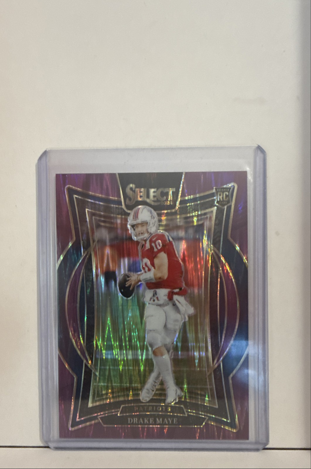 2024 Panini Select - Concourse Drake Maye #27 Purple Shock Prizm /360 (RC)