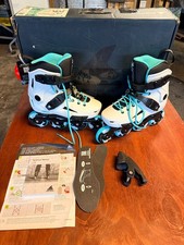 Rollerblade Lightning W Women  s Inline Skates Size 7/7.5 White Teal Urban NEW