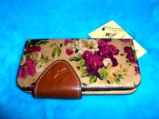 New $59 Tag PATRICIA NASH Antique Rose Leather Phone, ID, Card Wallet-IPHONE X