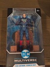 NEW LEX LUTHOR McFarlane DC Multiverse Blue Power Suit & Throne 7 Action Figure