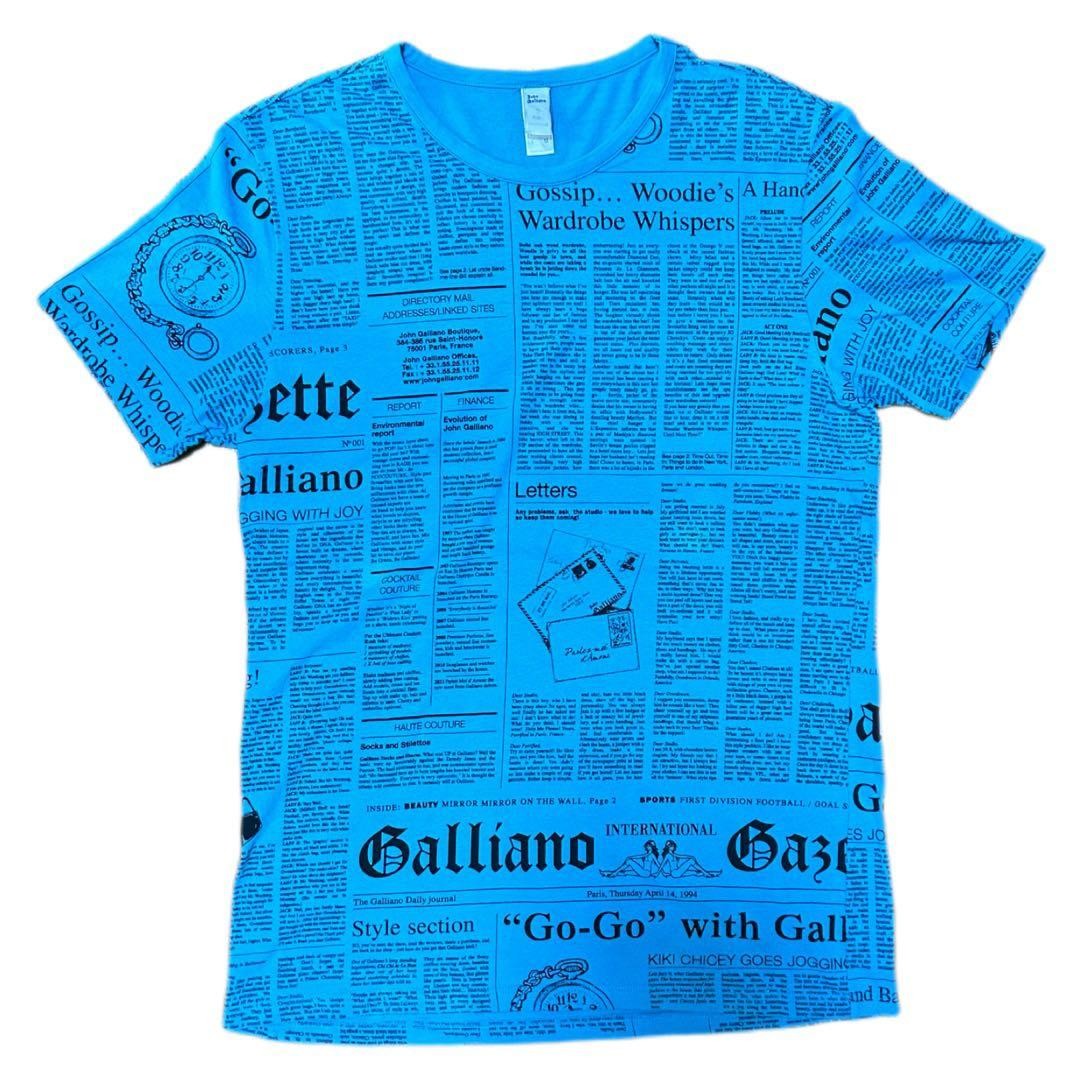 2000s JOHN GALLIANO News Paper T-shirt Size XL