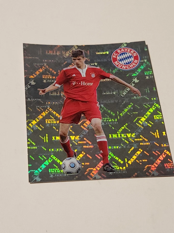 2009-10 Panini Bayern Munich Thomas Mueller Muller #119 Rookie Sticker Refractor Foto 2 de 4