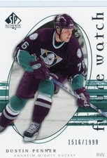 2005-06 SP Authentic #247 Dustin Penner #/1999 Anaheim Mighty Ducks