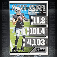 2021 Score - Derek Carr - NEXT LEVEL STATS #NL5 RAIDERS MINT