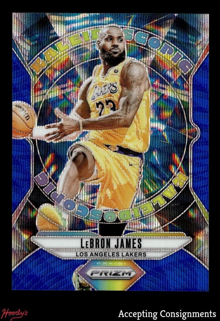 2024-25 Panini Prizm Kaleidoscopic Prizms Blue Wave #29 LeBron James 021/175