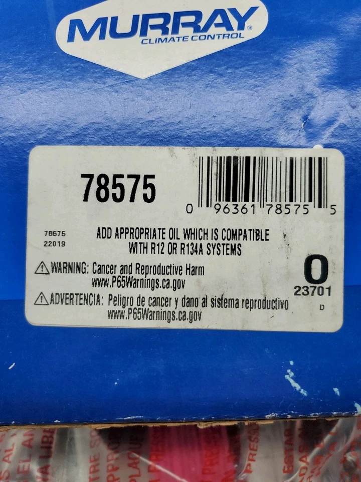 Compresor de aire acondicionado - Compresor nuevo Murray cuatro 4 estaciones 78575 Ford F-650 F-59 F-53 Foto 2 de 4