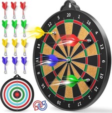 Magnetic Dart Board for Kids Indoor Outdoor Games and Party Games, Black
