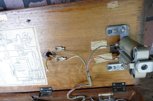 Teléfono antiguo Western Electric manivela pared roble caja completo sin probar - Imagen 9 de 9