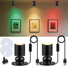 USB Powered Mini Spotlights for Displays 2-Pack   5V Small LED Spot Lights Indoo