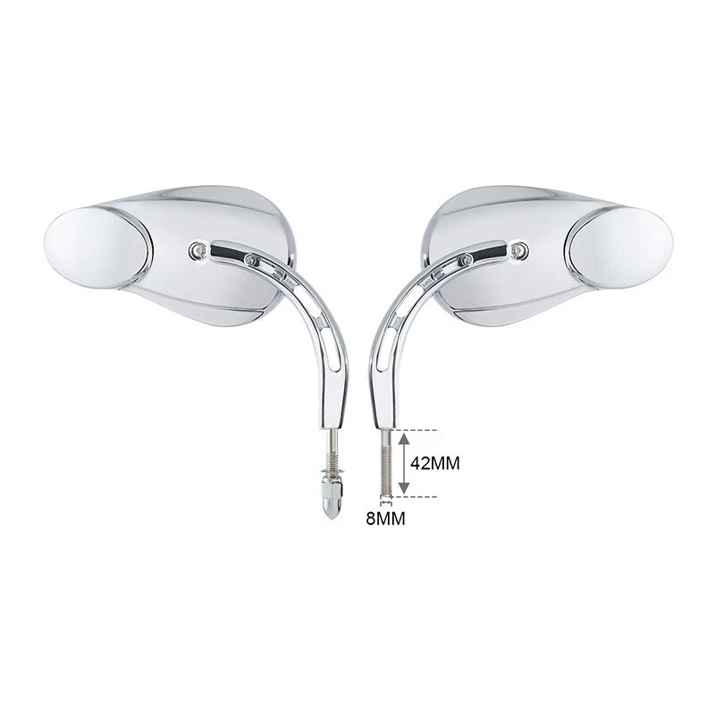 Espejos retrovisores de visión divididos para Harley Touring Electra Glide Street Glide Road King NUEVO Foto 2 de 4