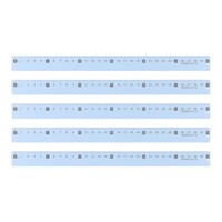 5 StüCk Lineal 12 Zoll (30Cm) Metrisch FüR Aluminium Lineale Mit Loch Eisblau